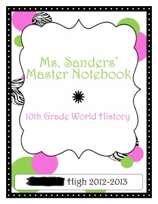 Master Notebook Cover - No School Name